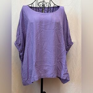 013 - Zenana Outfitters Ruched Sleeve Blouse Multiple Colors